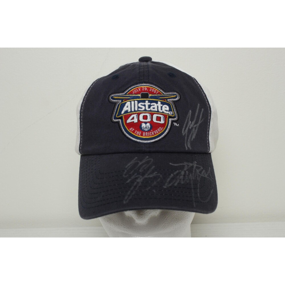 Vintage 2007 Nascar Allstate 400 Autographed Hat Baseball Cap